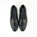 Black Shiny Leather Mocassin Semi Formal Humayun Alamgir