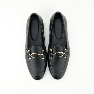 Black Shiny Leather Mocassin