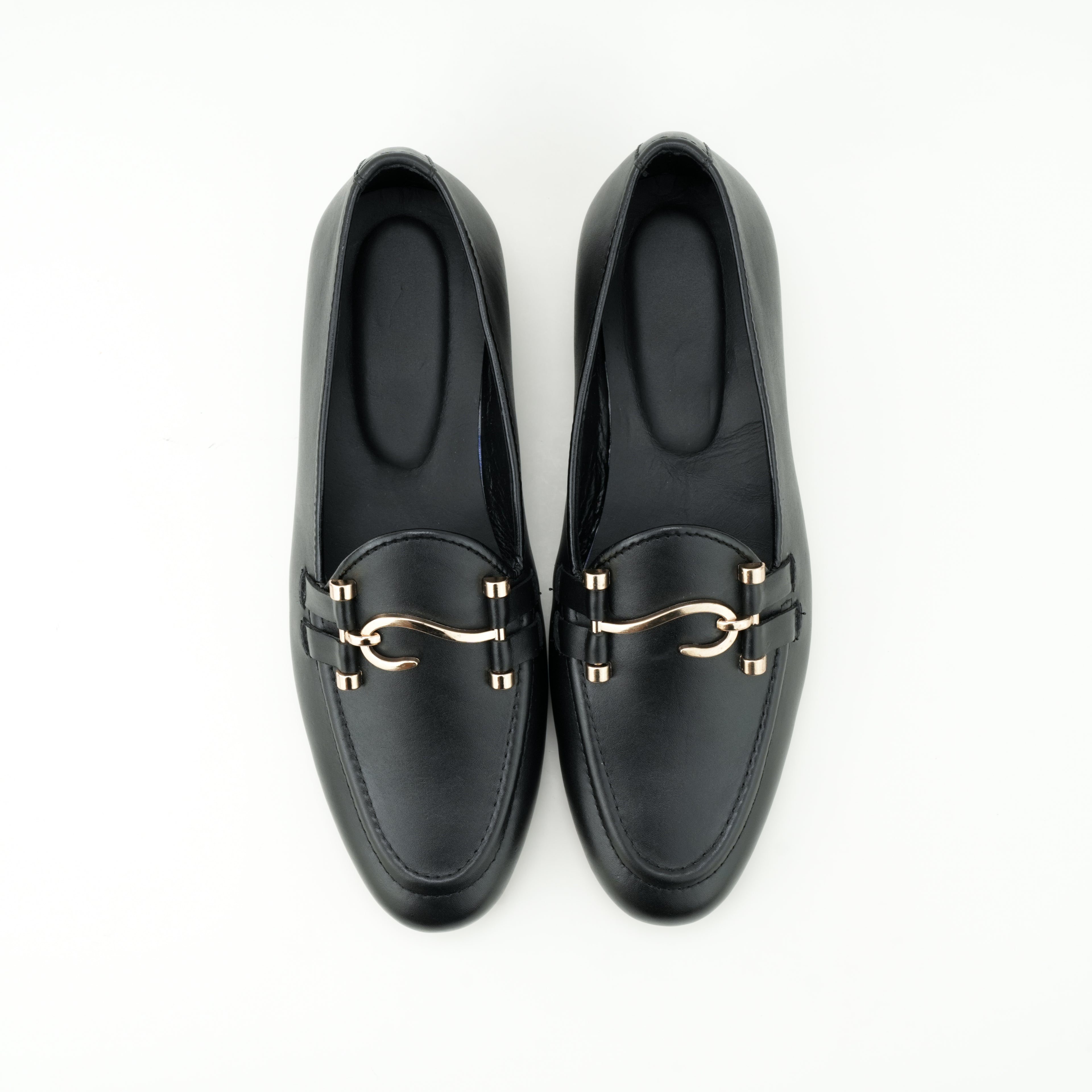 Black Shiny Leather Mocassin Semi Formal Humayun Alamgir