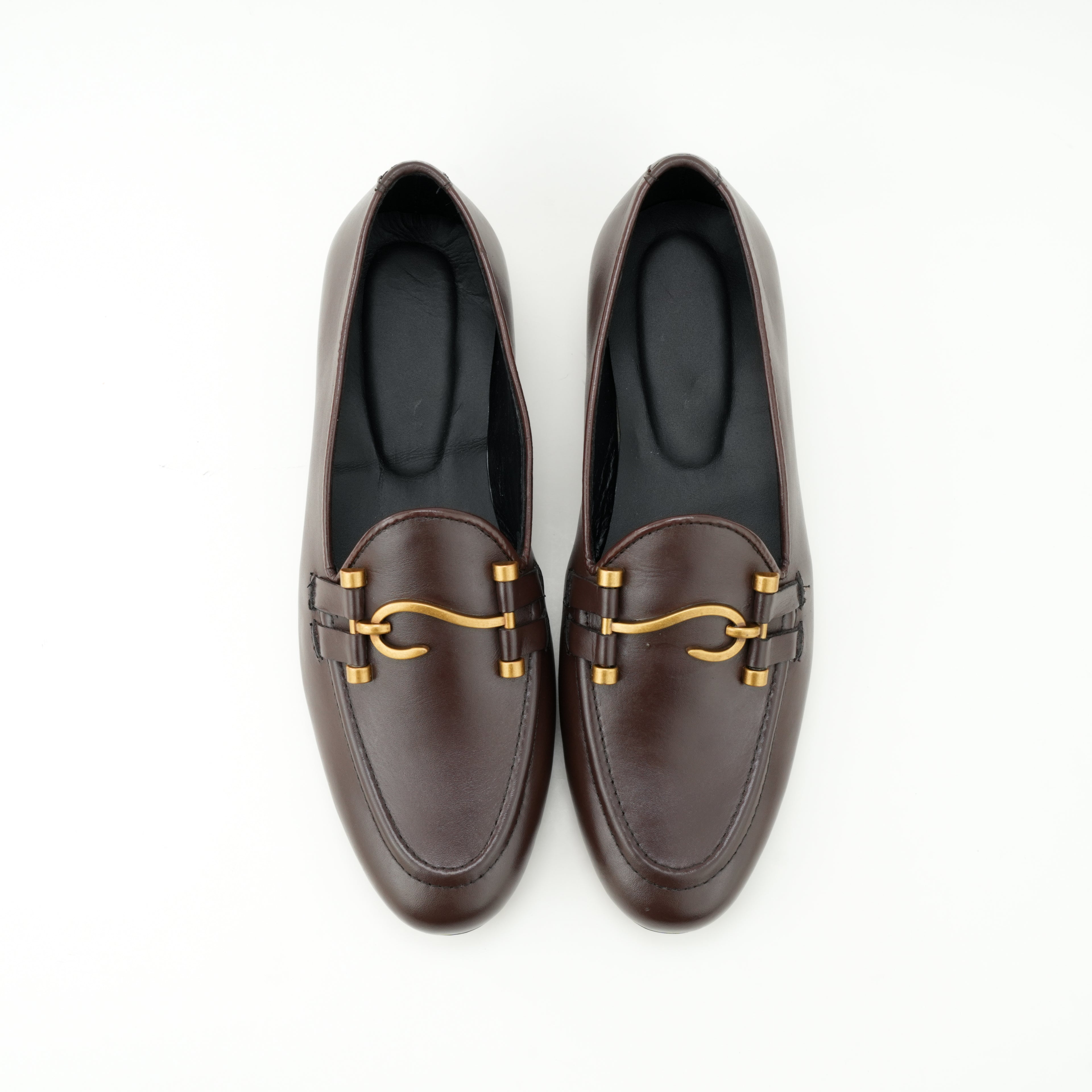 Brown Analeen leather Huk bukle's Moccasin Semi Formal Humayun Alamgir