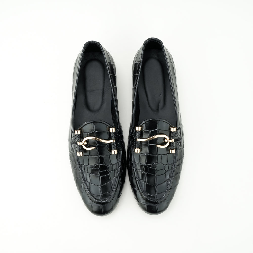 Crocodile Textured leather Huk bukle's Moccasin Semi Formal Humayun Alamgir