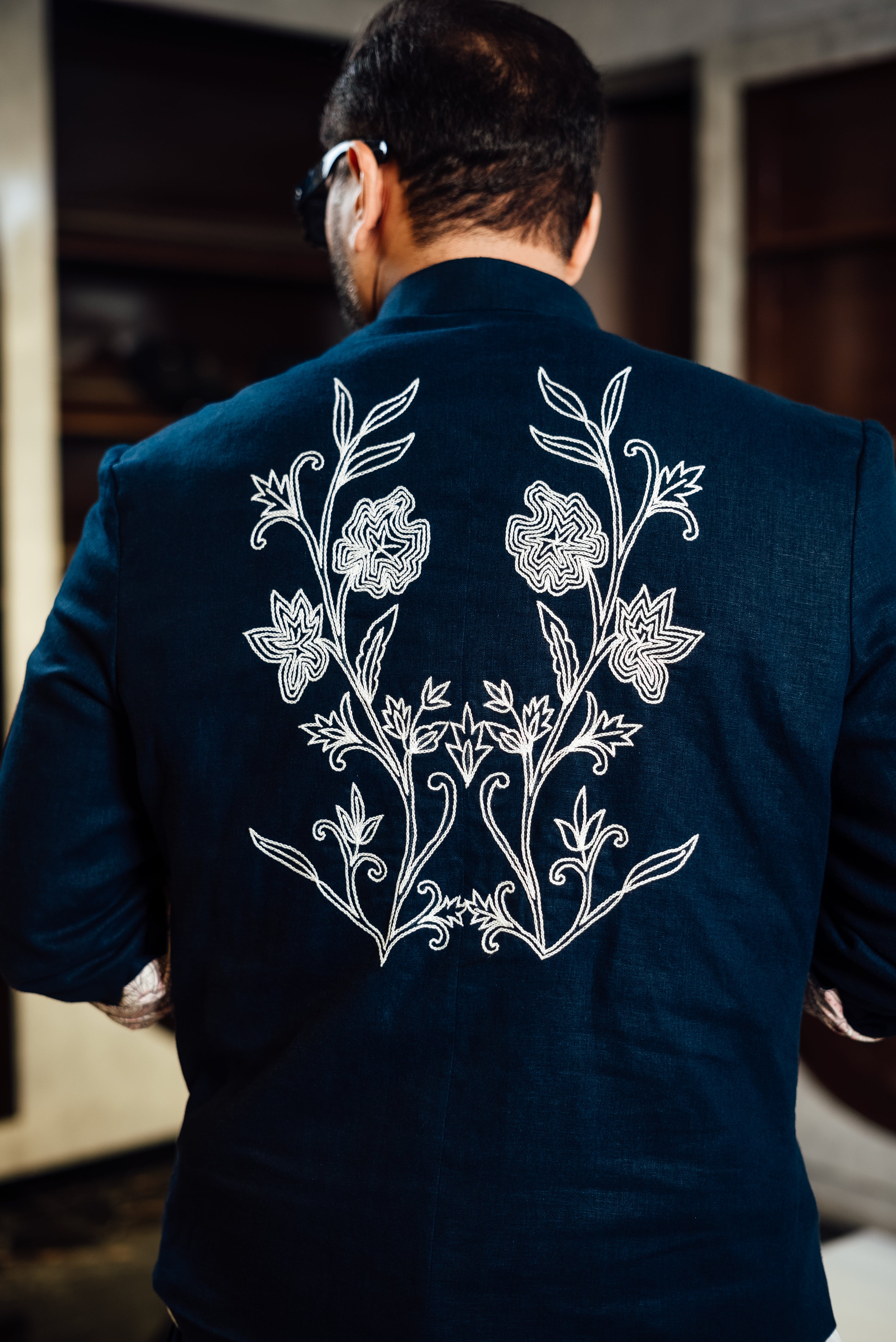 NAVY BLUE EMBROIDERED CO-RD SET Casual Humayun Alamgir