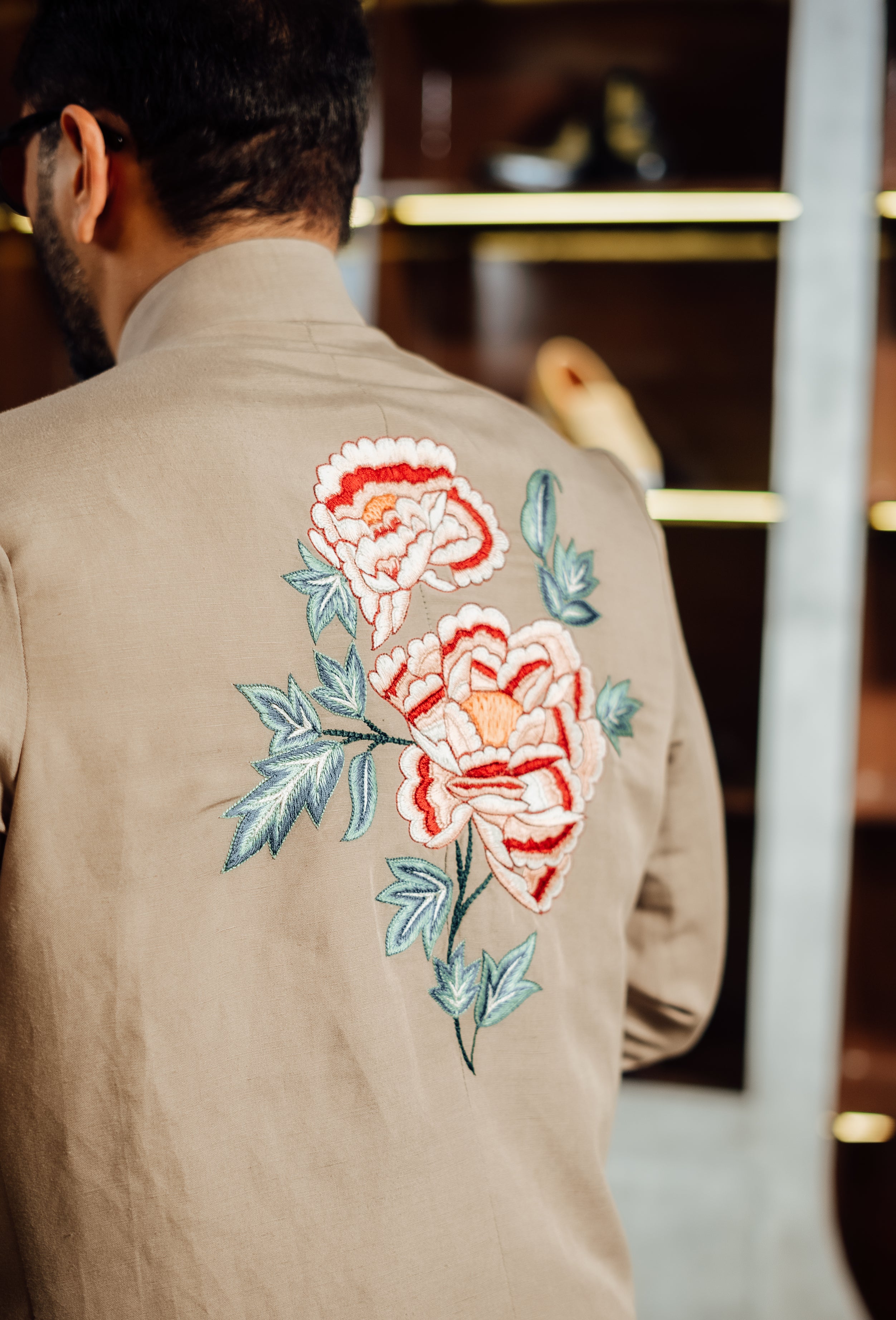 BEIGE EMBROIDERED CO-RD SET Causal Humayun Alamgir