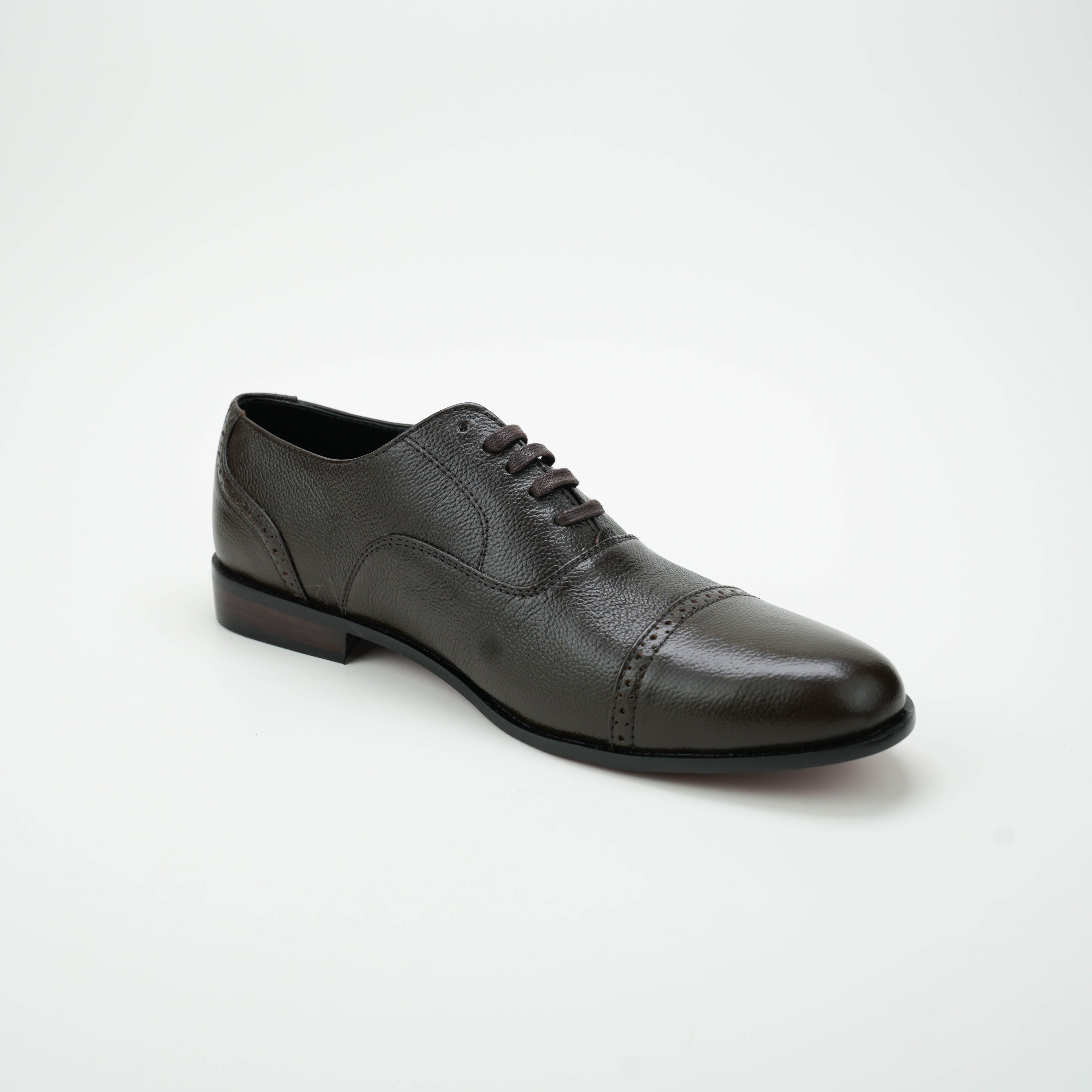 Dark Brown Mild Leather Shoes Semi Formal humayaunalamgir