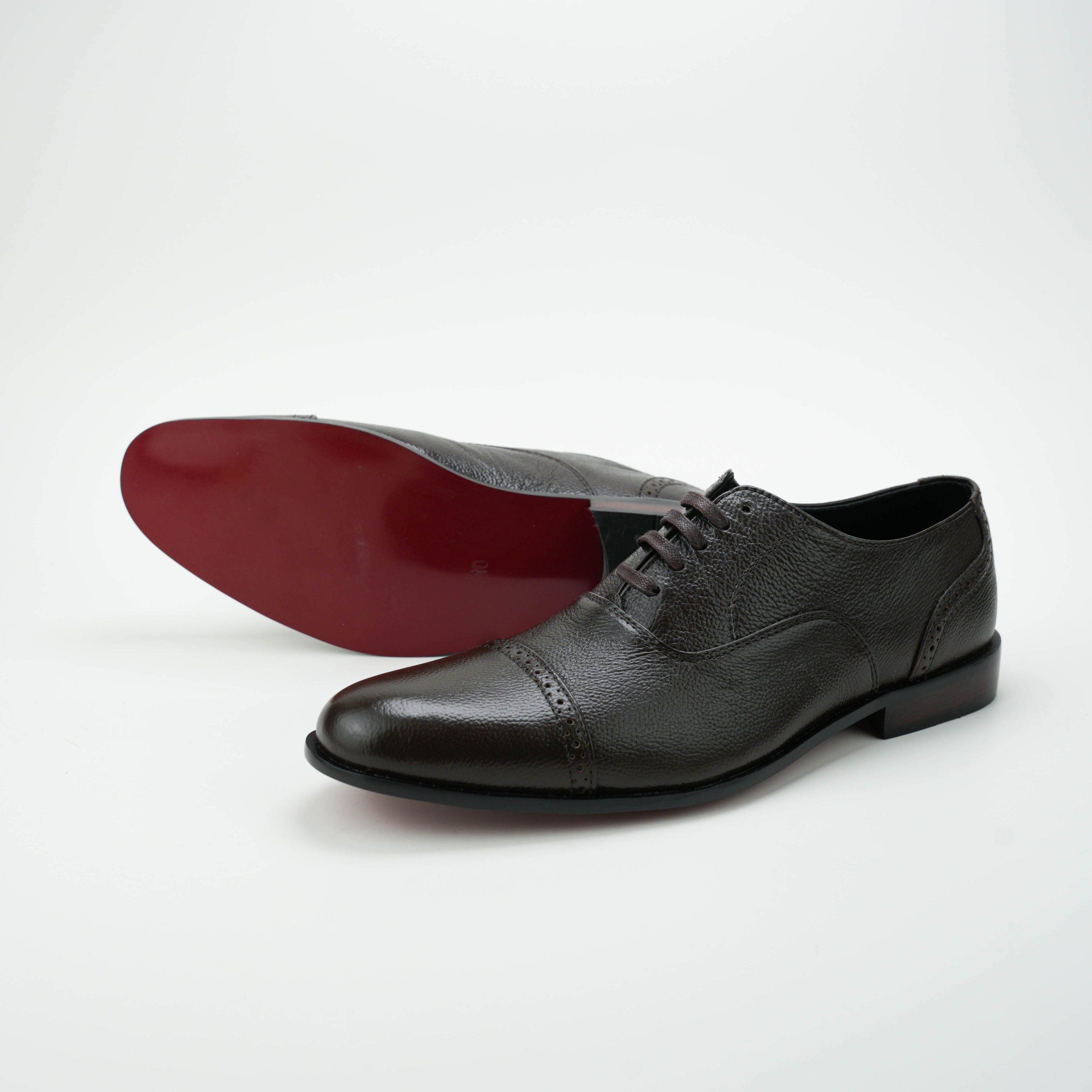 Dark Brown Mild Leather Shoes Semi Formal humayaunalamgir