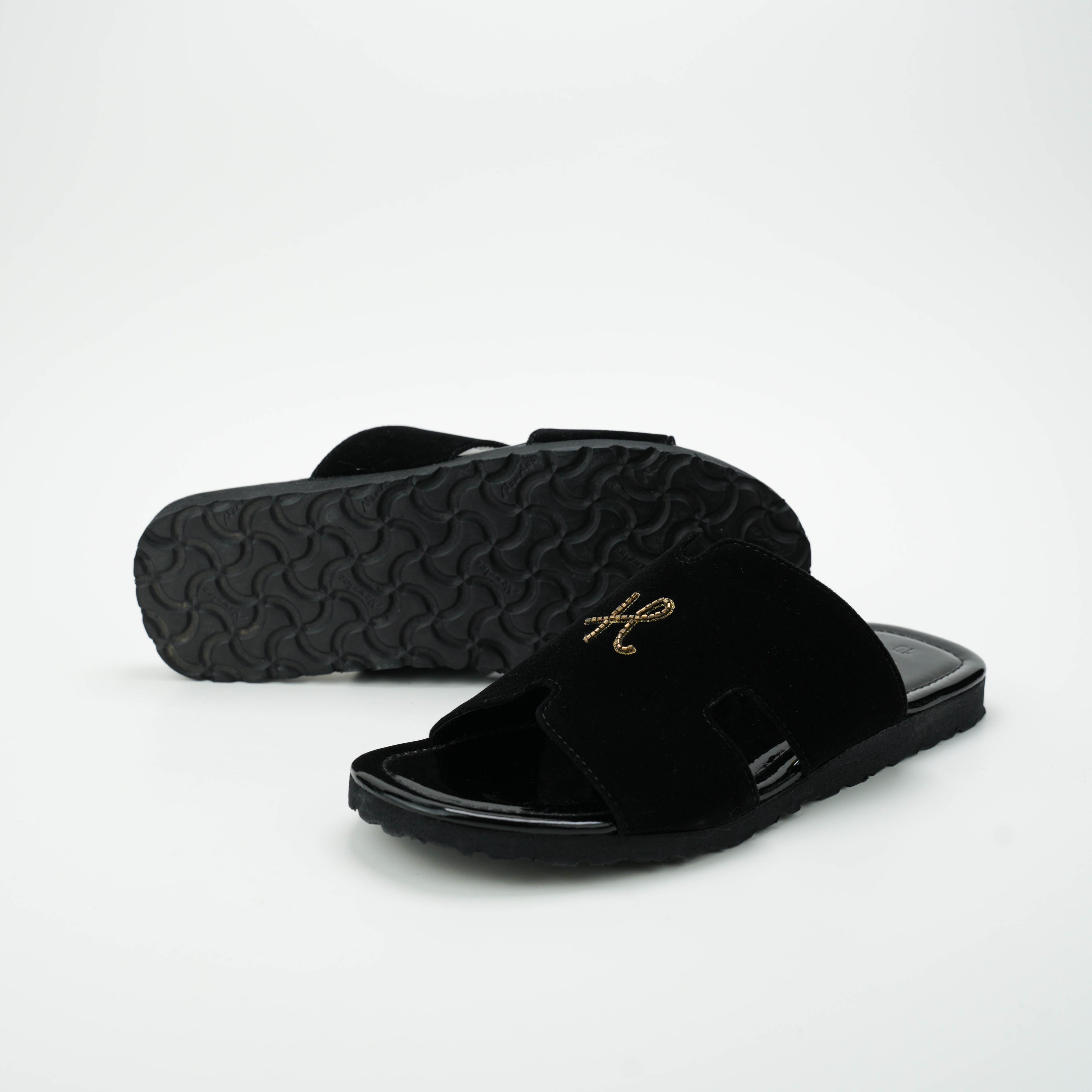 Black Velvet H logo Slide SLIDES-SLIPONS humayaunalamgir