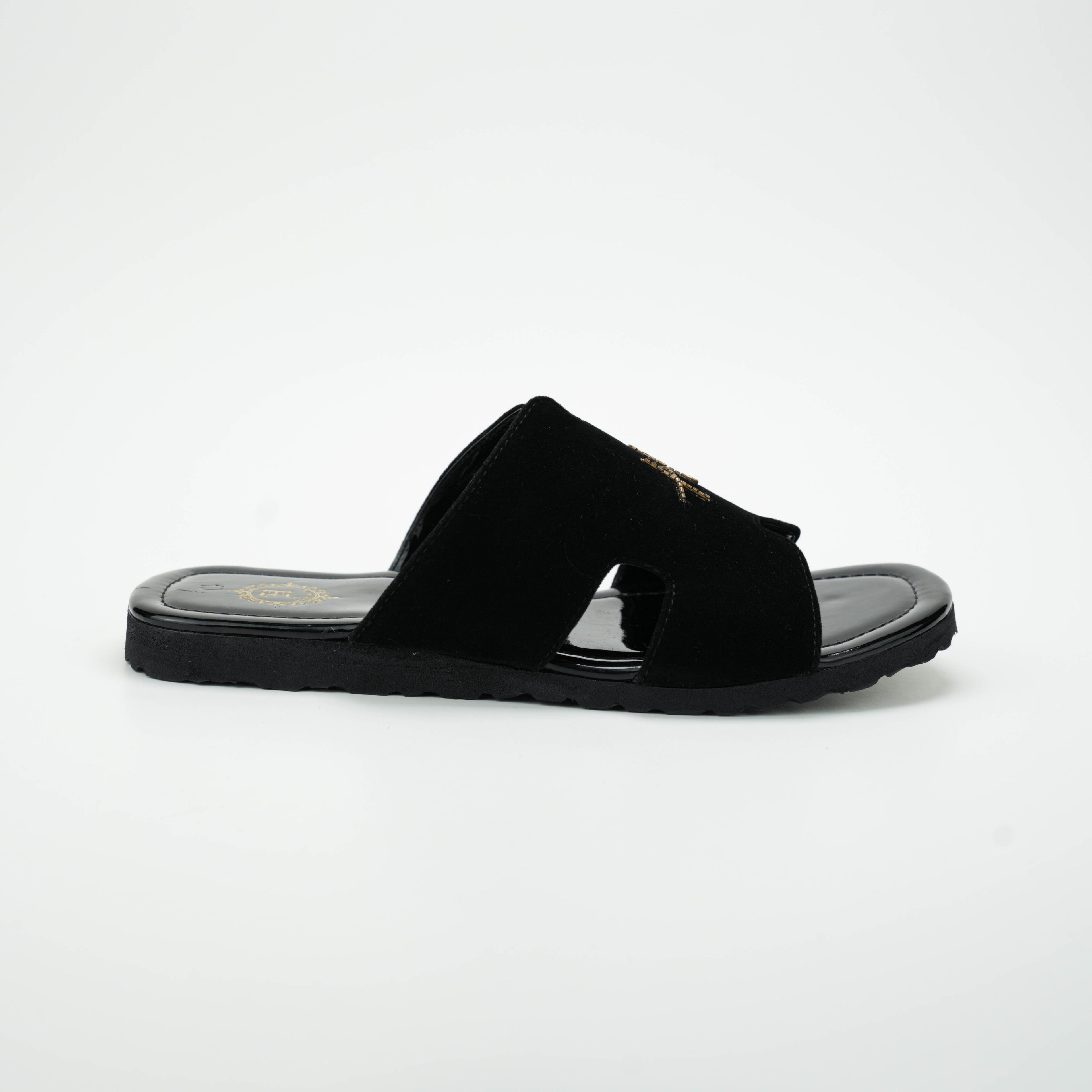 Black Velvet H logo Slide SLIDES-SLIPONS humayaunalamgir
