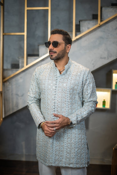 AMEER – LIGHT BLUE KURTA PAJAMA