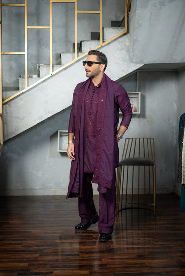 AINA - KAARI TEAL PURPLE KURTA PAJAMA