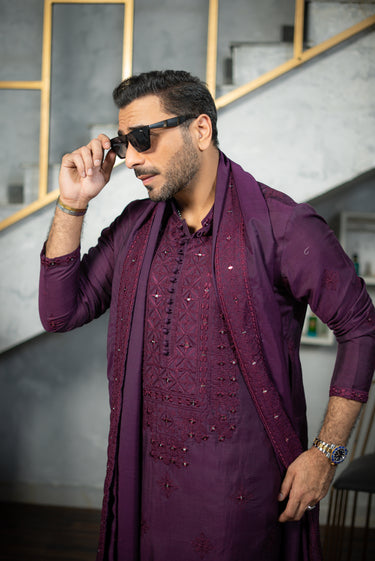 AINA - KAARI TEAL PURPLE KURTA PAJAMA