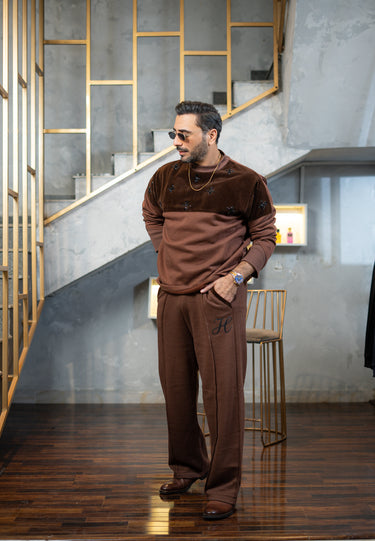 BROWN FLEECE SWEATSHIRT