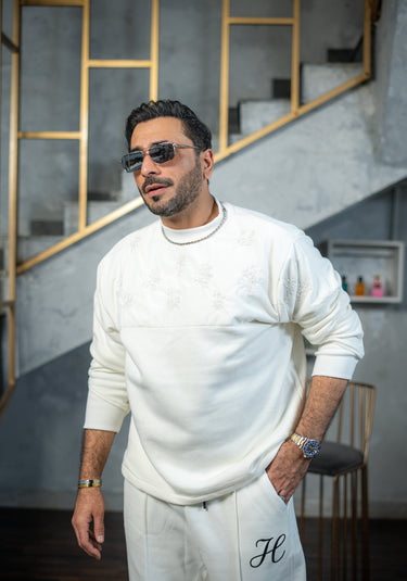 WHITE FLEECE SWEATSHIRTS