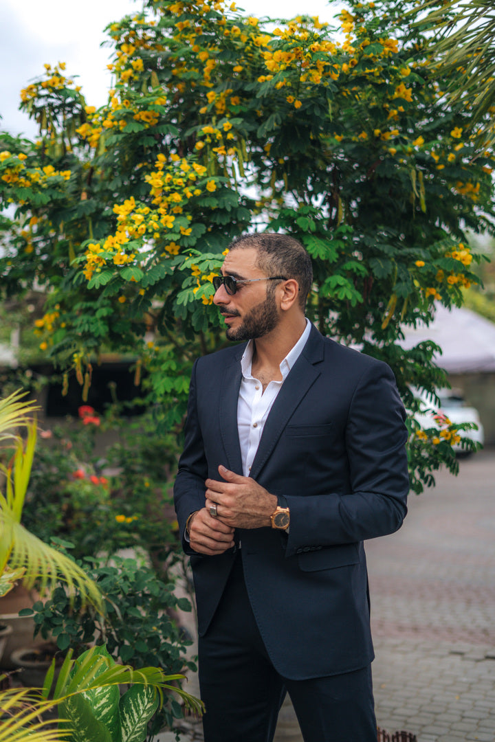 Navy blue Italian Armani Suit Suits HumayunAlamgir