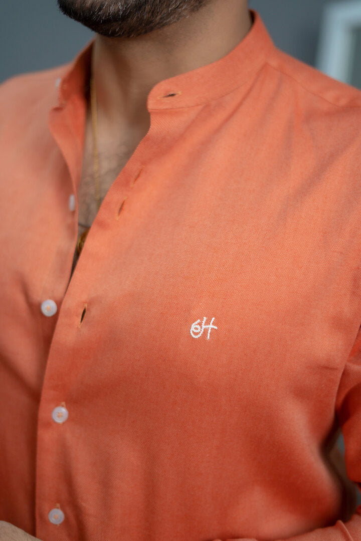 Orange Soft Linen Shirt