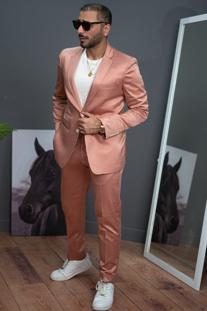 Pink Iridescent Twill Atticus Suits