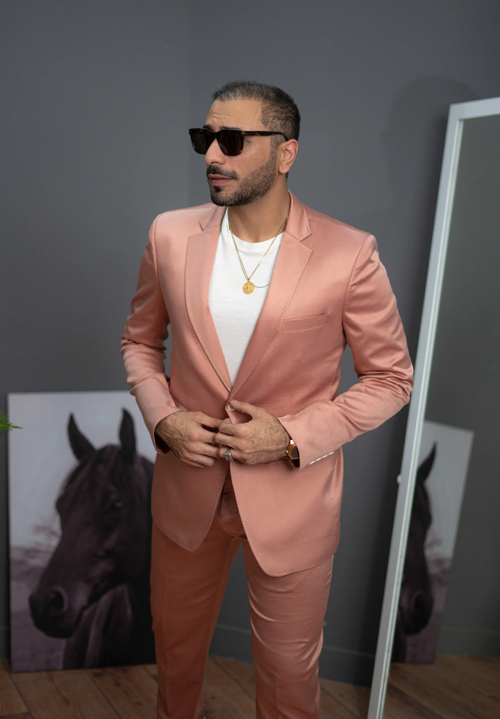 Pink Iridescent Twill Atticus Suits Suits HumayunAlamgir