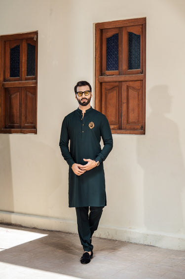 Bottle Green Kurta Pajama