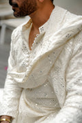 NAQOOSH – OFF WHITE KURTA PAJAMA Humayunalamgir