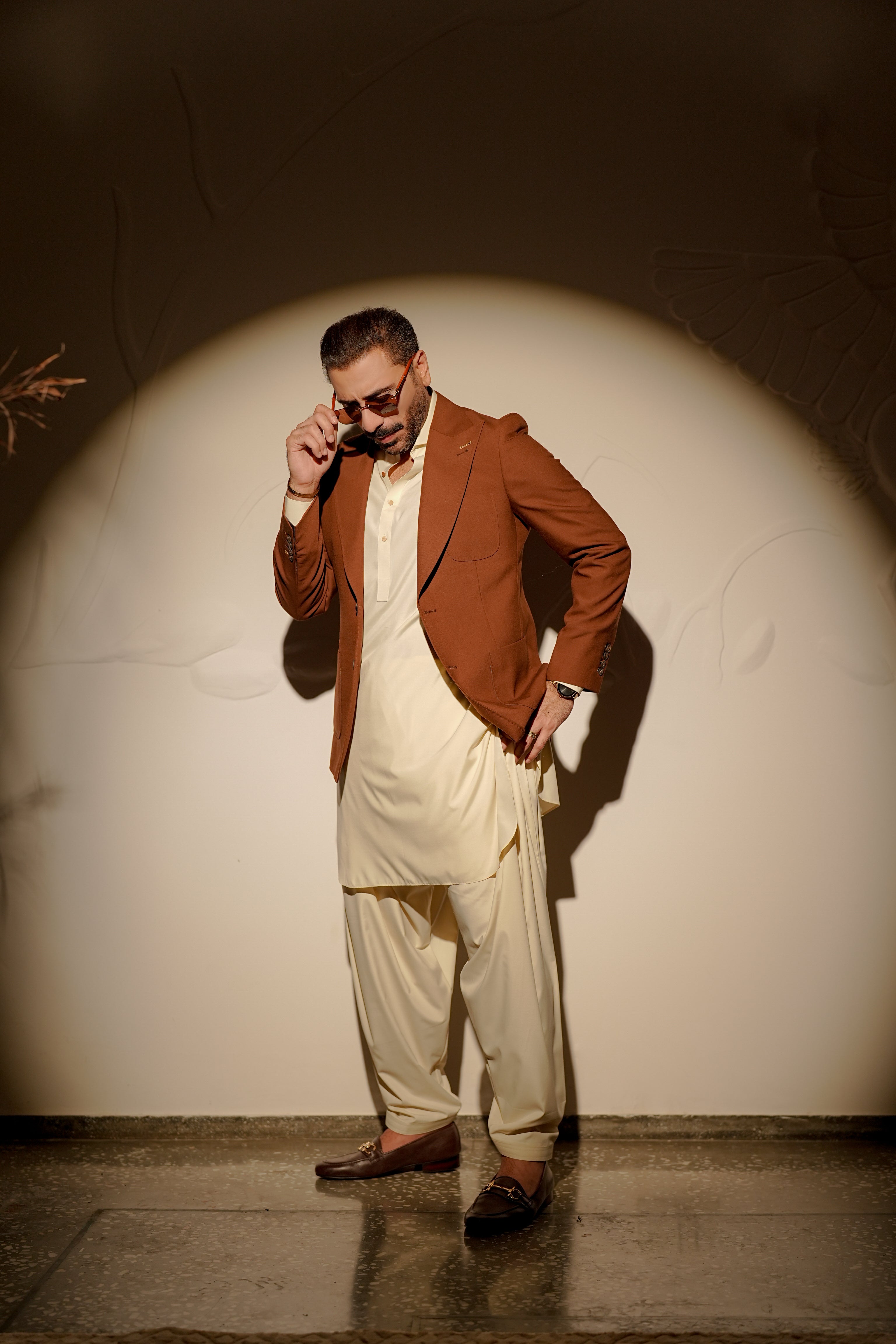 Terracotta Brown Blazer Humayun Alamgir