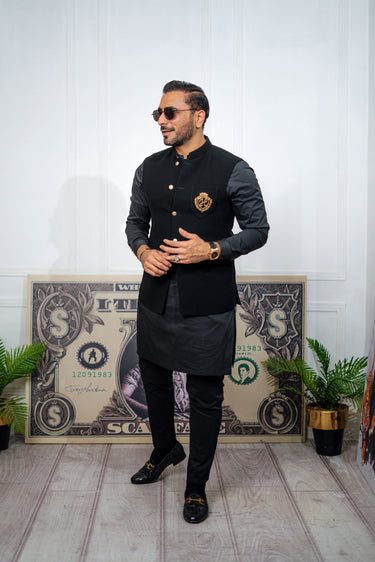 Black Armani Waist Coats HumayunAlamgir S Waits Coat
