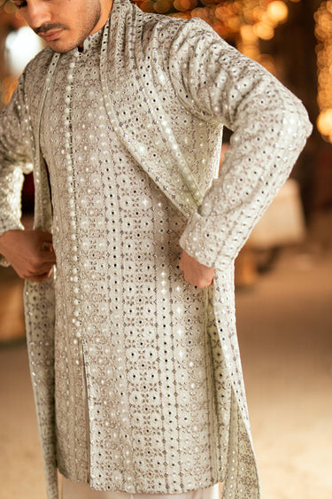 AMEER – MINT GREEN KURTA PAJAMA Humayunalamgir