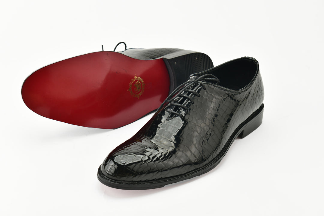 Black Snake Leather Shoes Shoes humyaunalamgir