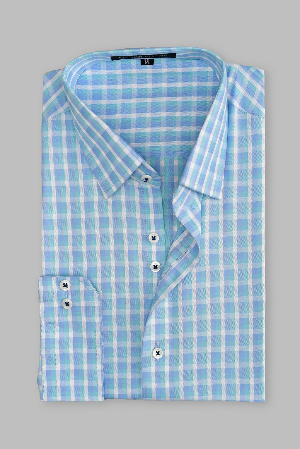Blue Checks Shirt Semi Formal humyaunalamgir S