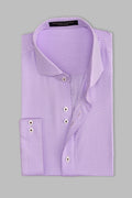 Lavender Self Dot Shirt Semi Formal humyaunalamgir S