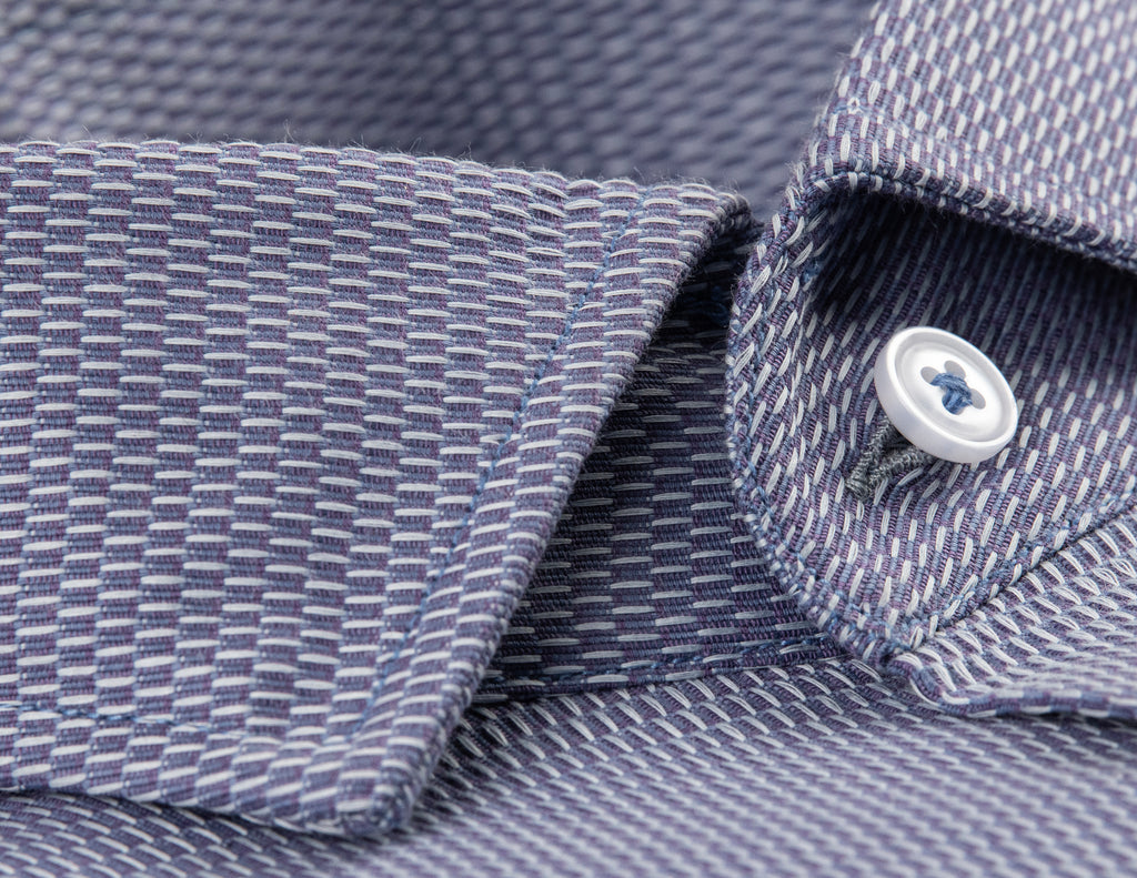 Grey Textured Shirt Semi Formal humyaunalamgir