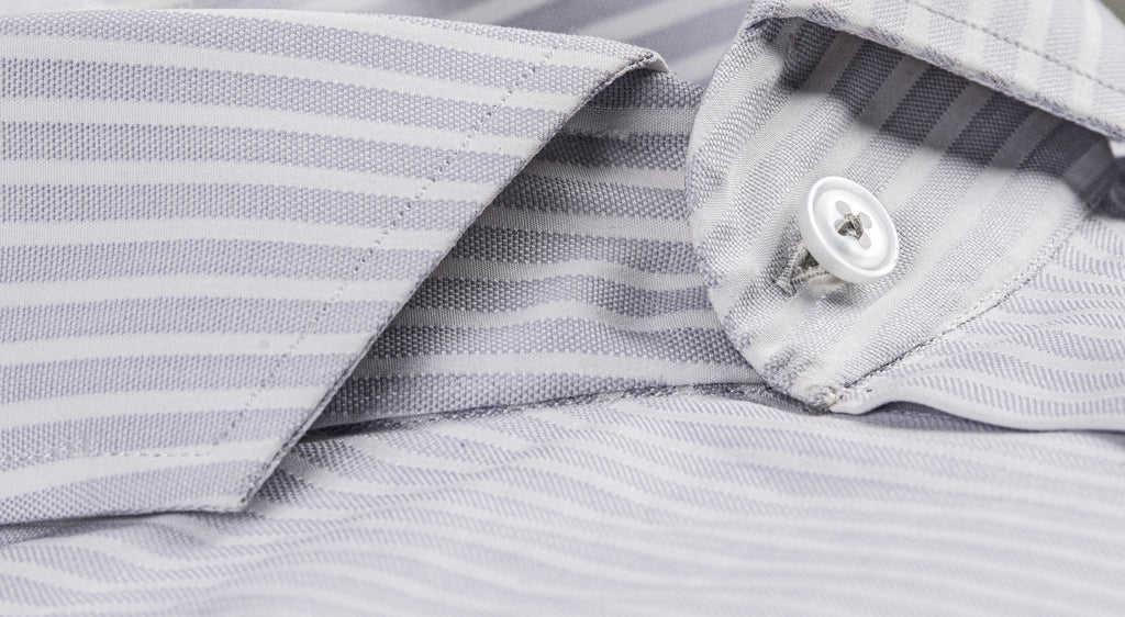 Light Grey Stripe Shirt Semi Formal humyaunalamgir