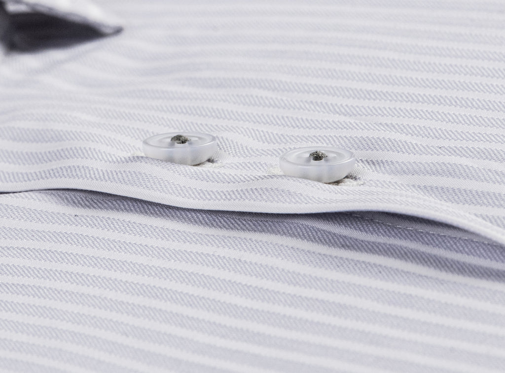 Light Grey Stripe Shirt Semi Formal humyaunalamgir