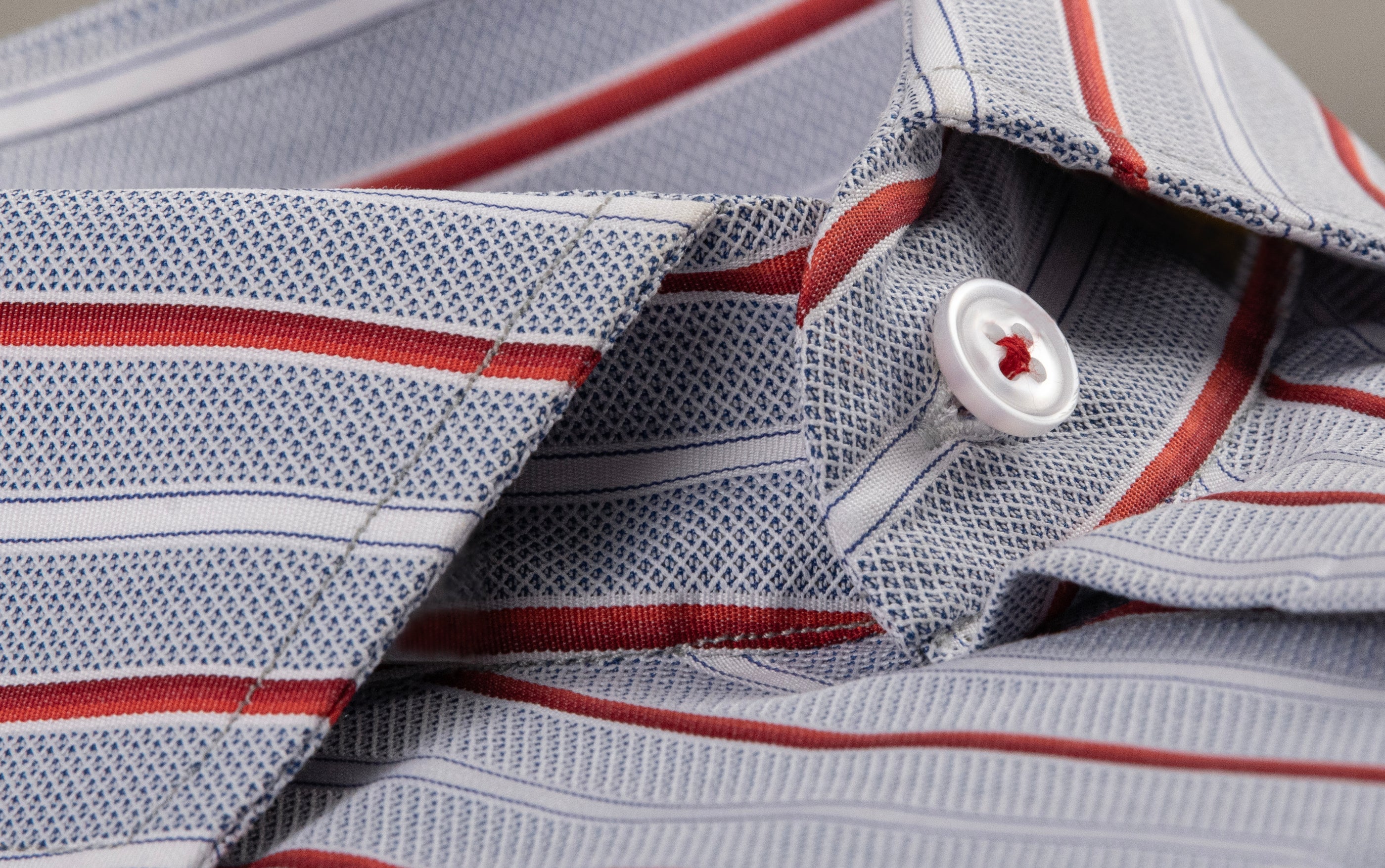 Light Blue Red Stripe Shirt Semi Formal humyaunalamgir