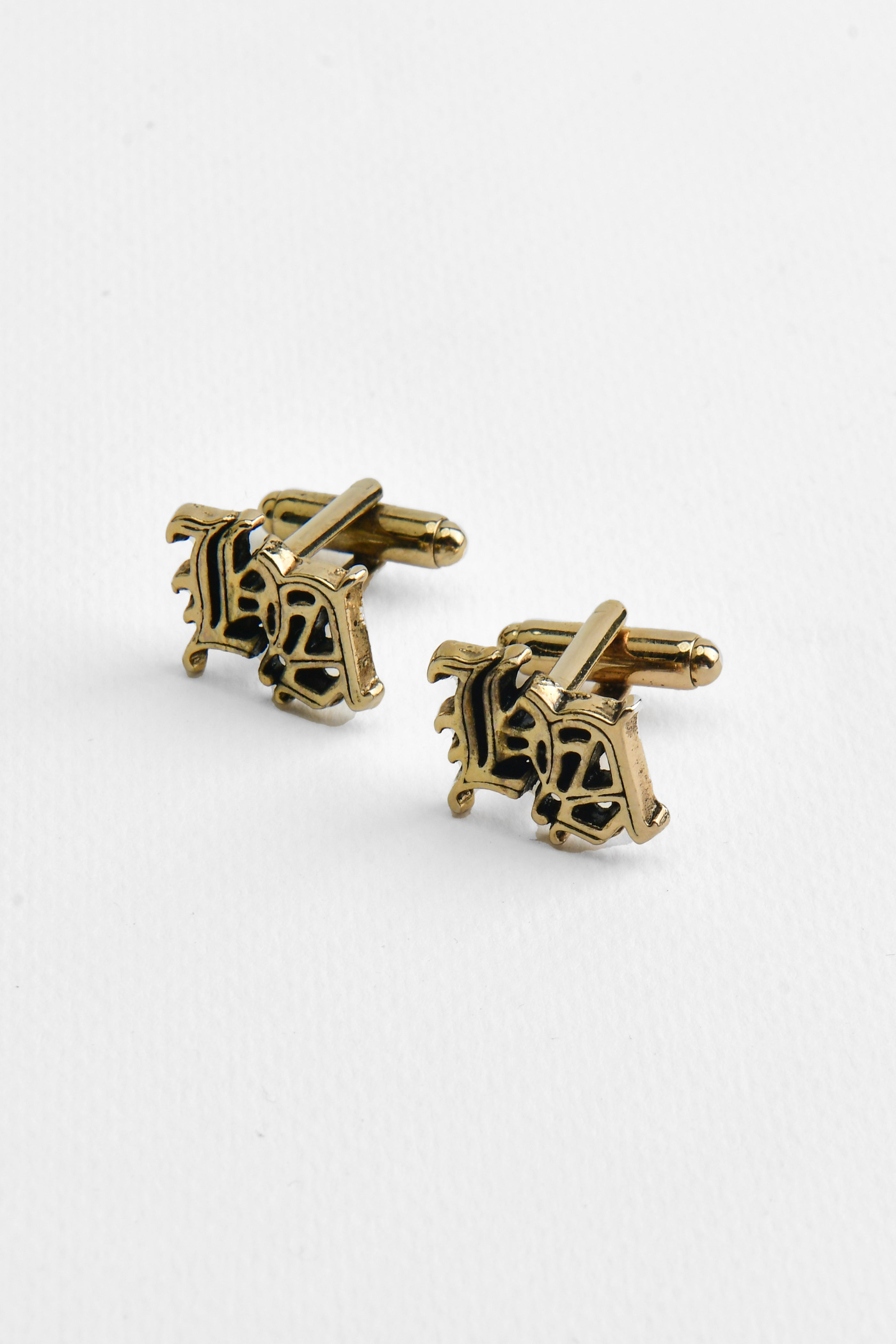 HA Golden Cufflinks Humayunalamgir