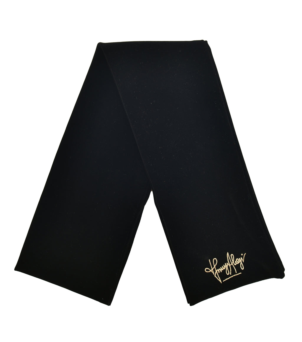 Black Signature Velvet Muffler HumayunAlamgir