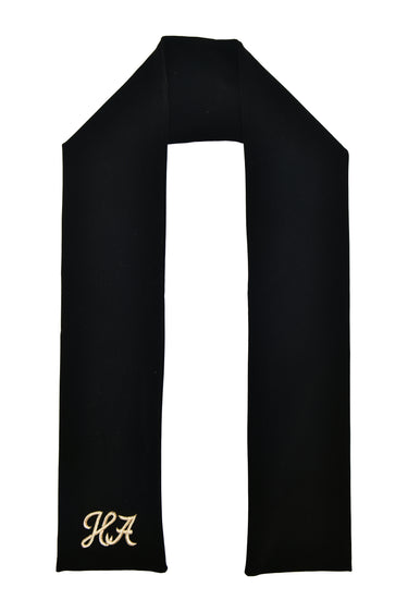 Black HA Velvet Muffler HumayunAlamgir