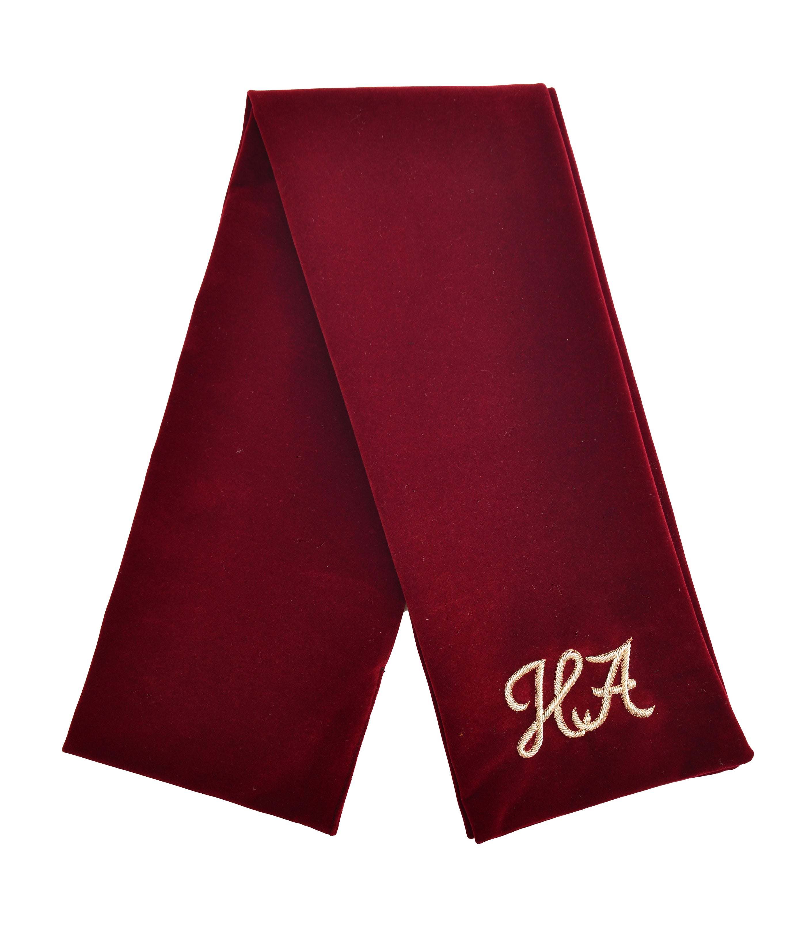 Maroon HA Velvet Muffler HumayunAlamgir