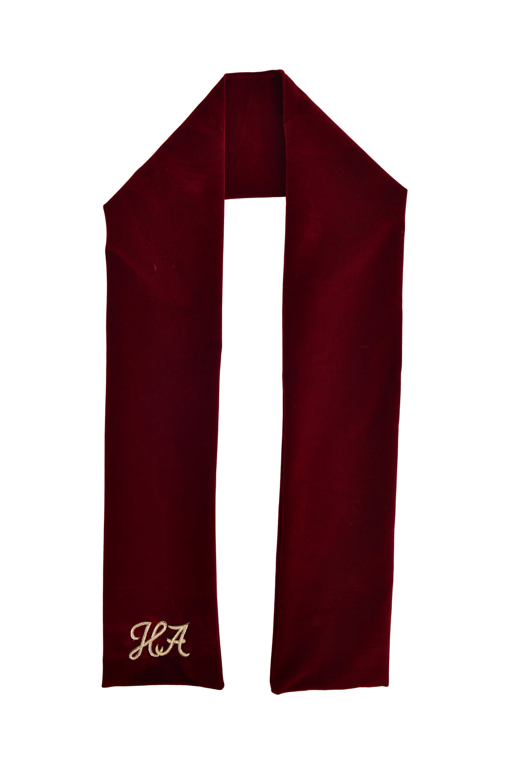 Maroon HA Velvet Muffler HumayunAlamgir