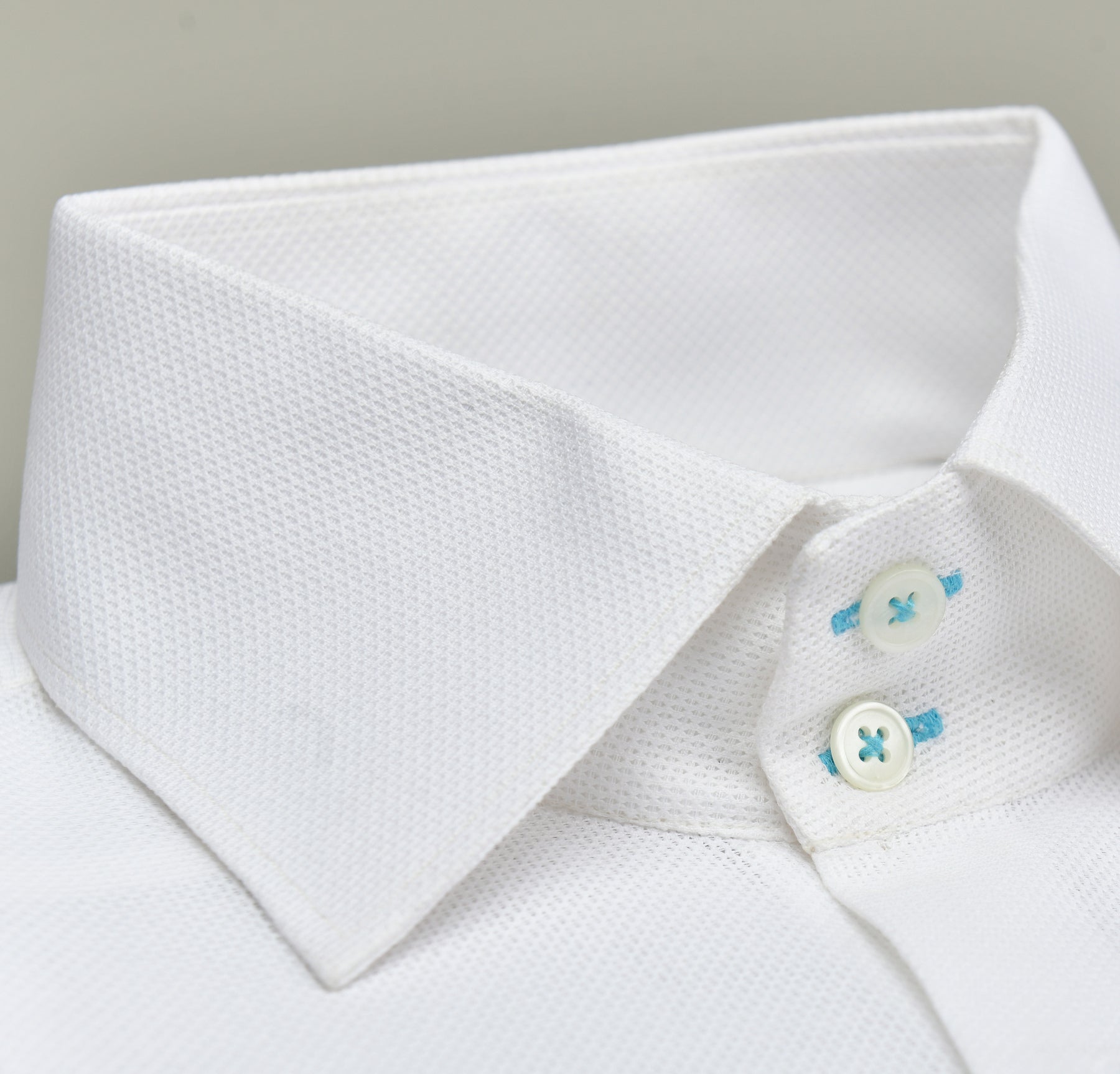 White Dolby Fabric Thread Front Motif Shirt Semi Formal humyaunalamgir