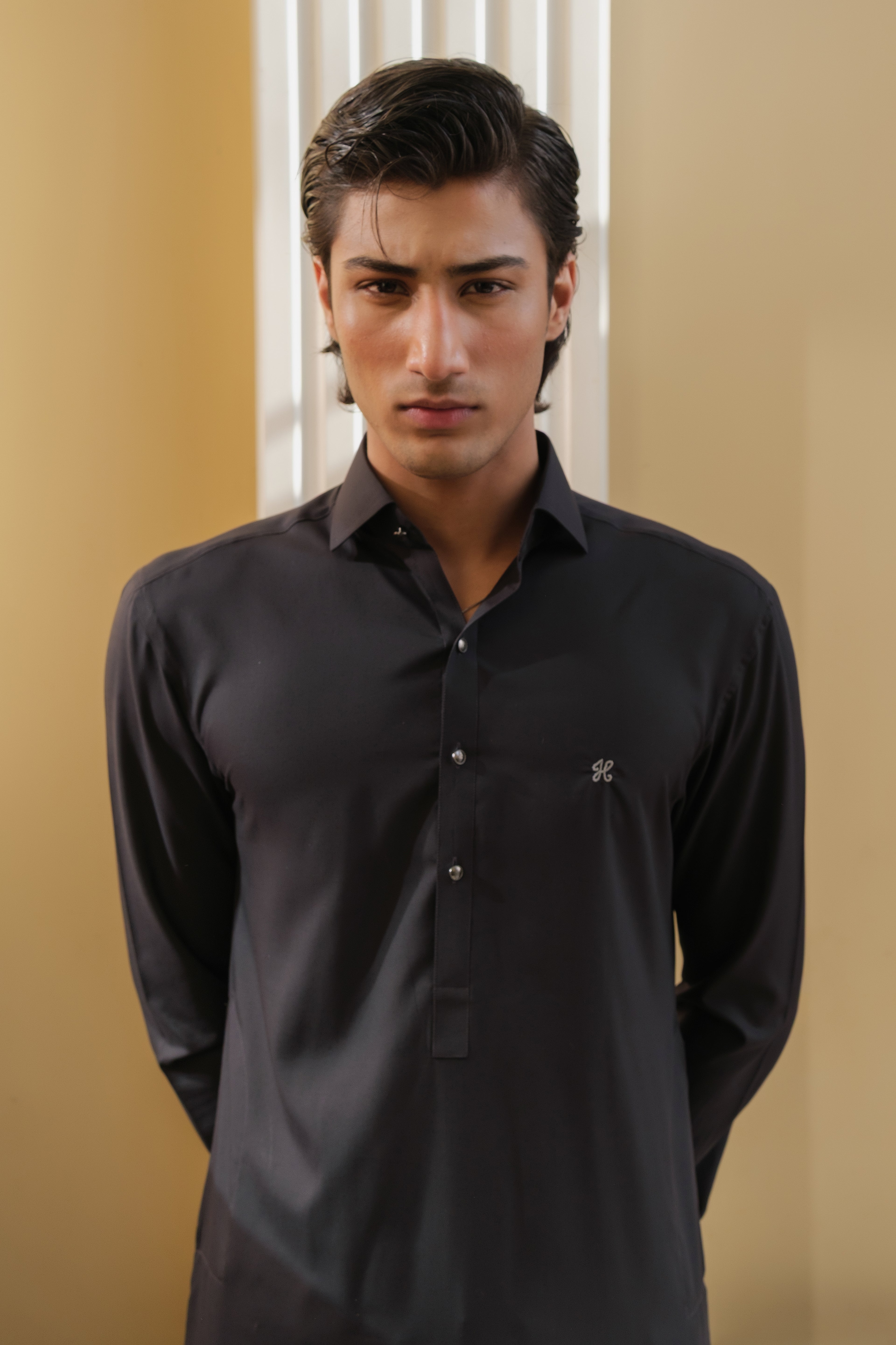 DARK GREY WASH N WEAR SHALWAR KAMEEZ