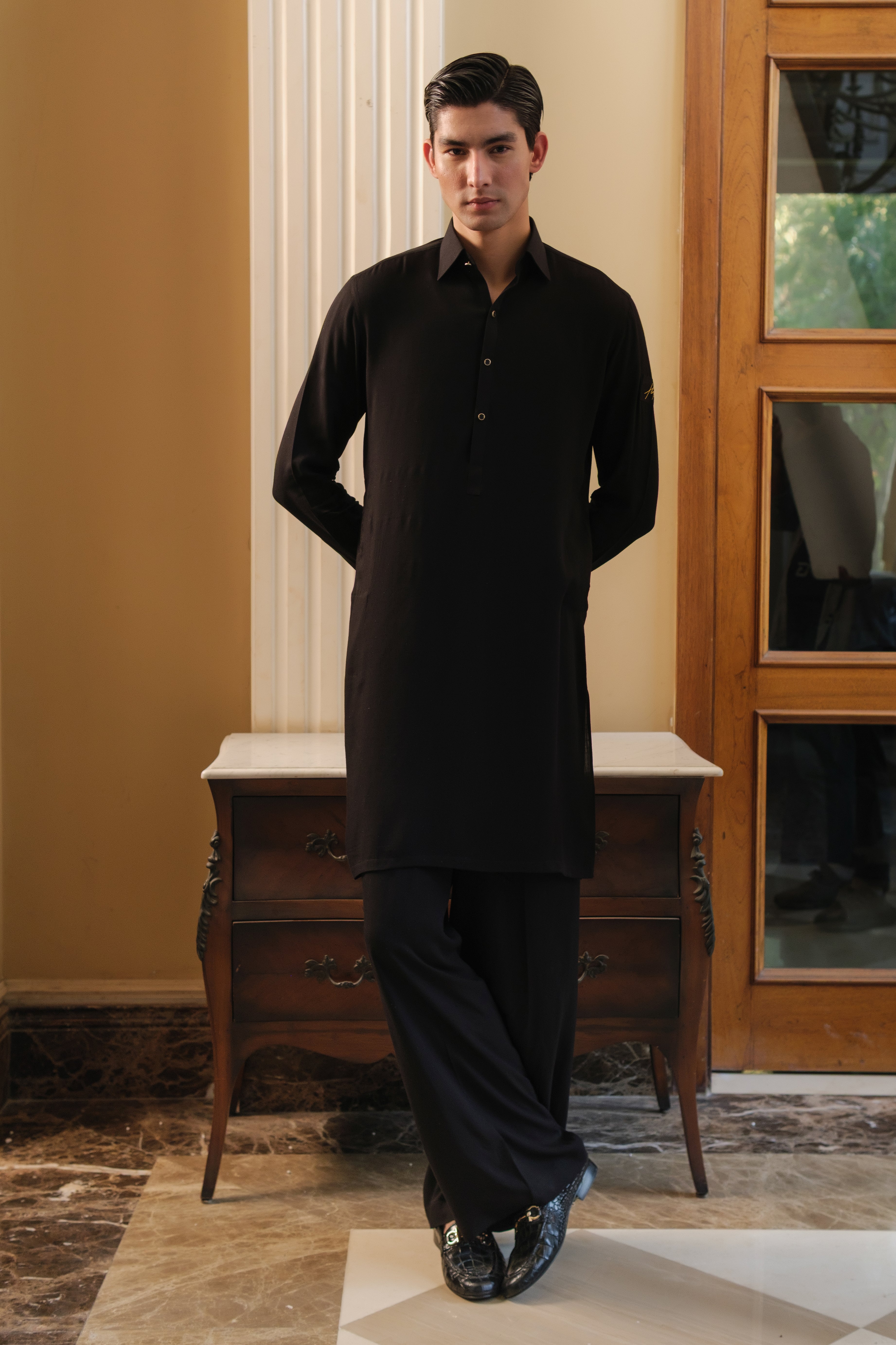 BLACK LINE FARSHI KURTA PAJAMA
