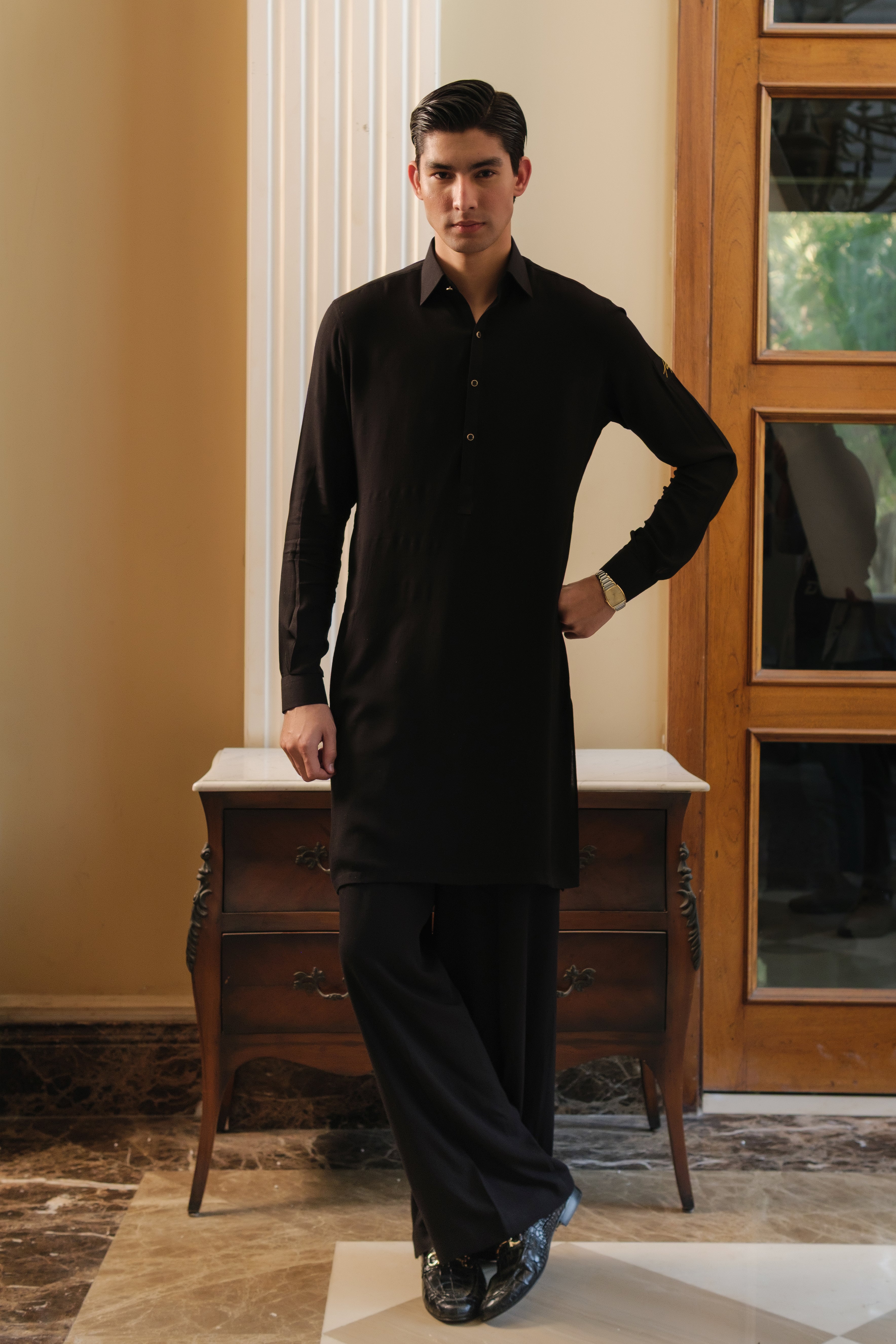 BLACK LINE FARSHI KURTA PAJAMA