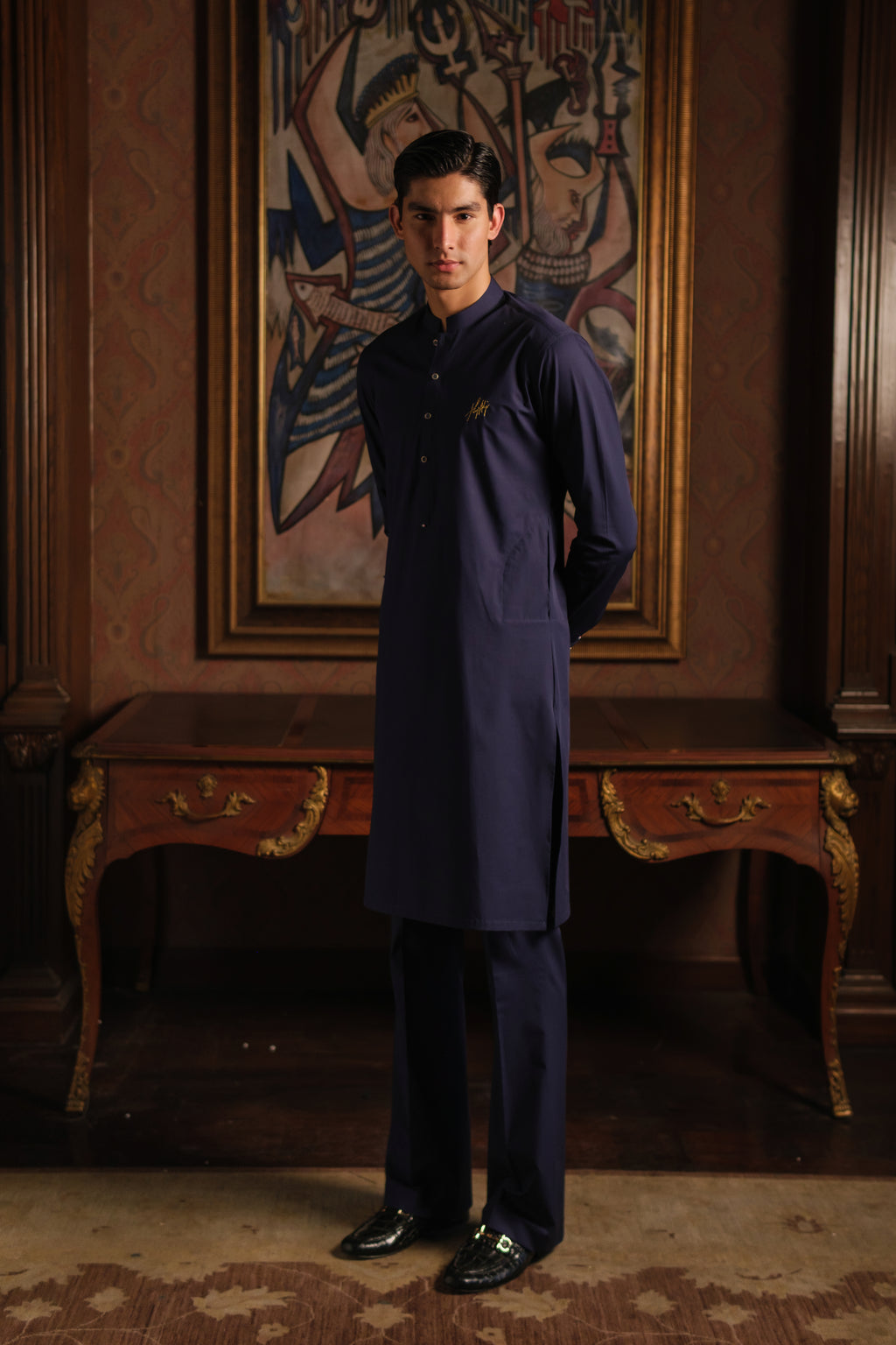 ROYAL BLUE STRETCHABLE KURTA PAJAMA