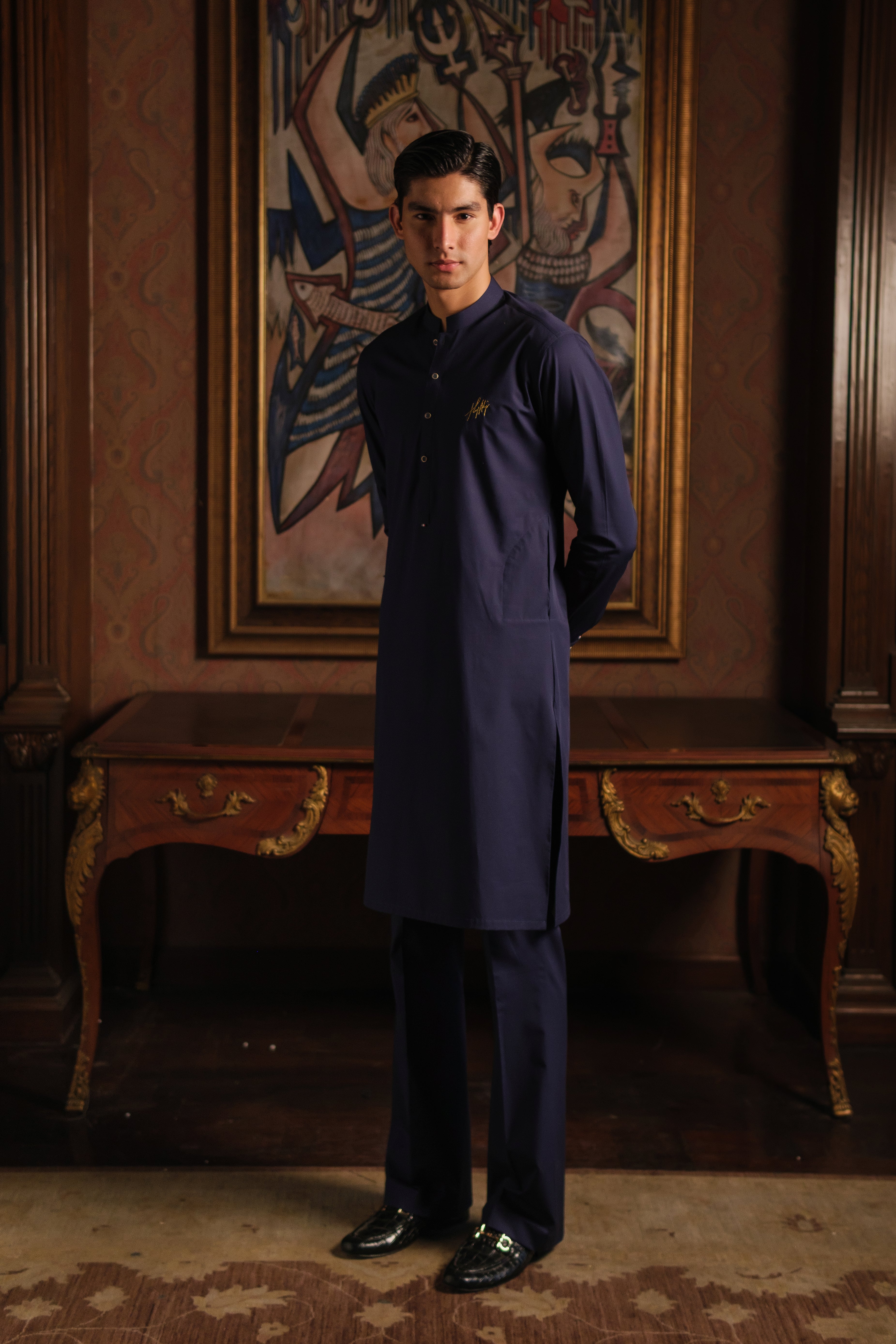 ROYAL BLUE STRETCHABLE KURTA PAJAMA