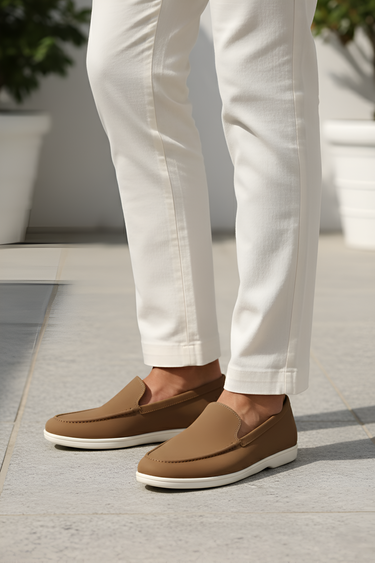 Light Brown Loafers Shoes Humayun Alamgir