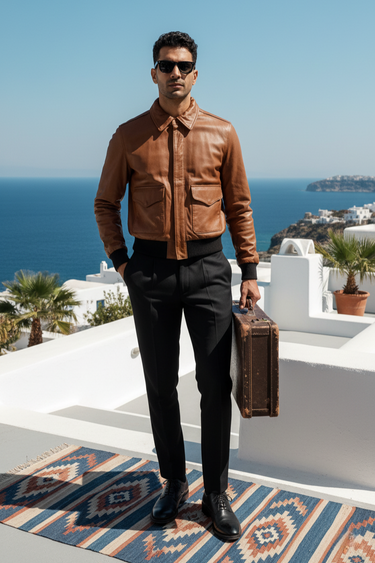 Maverick Leather Bomber Jacket