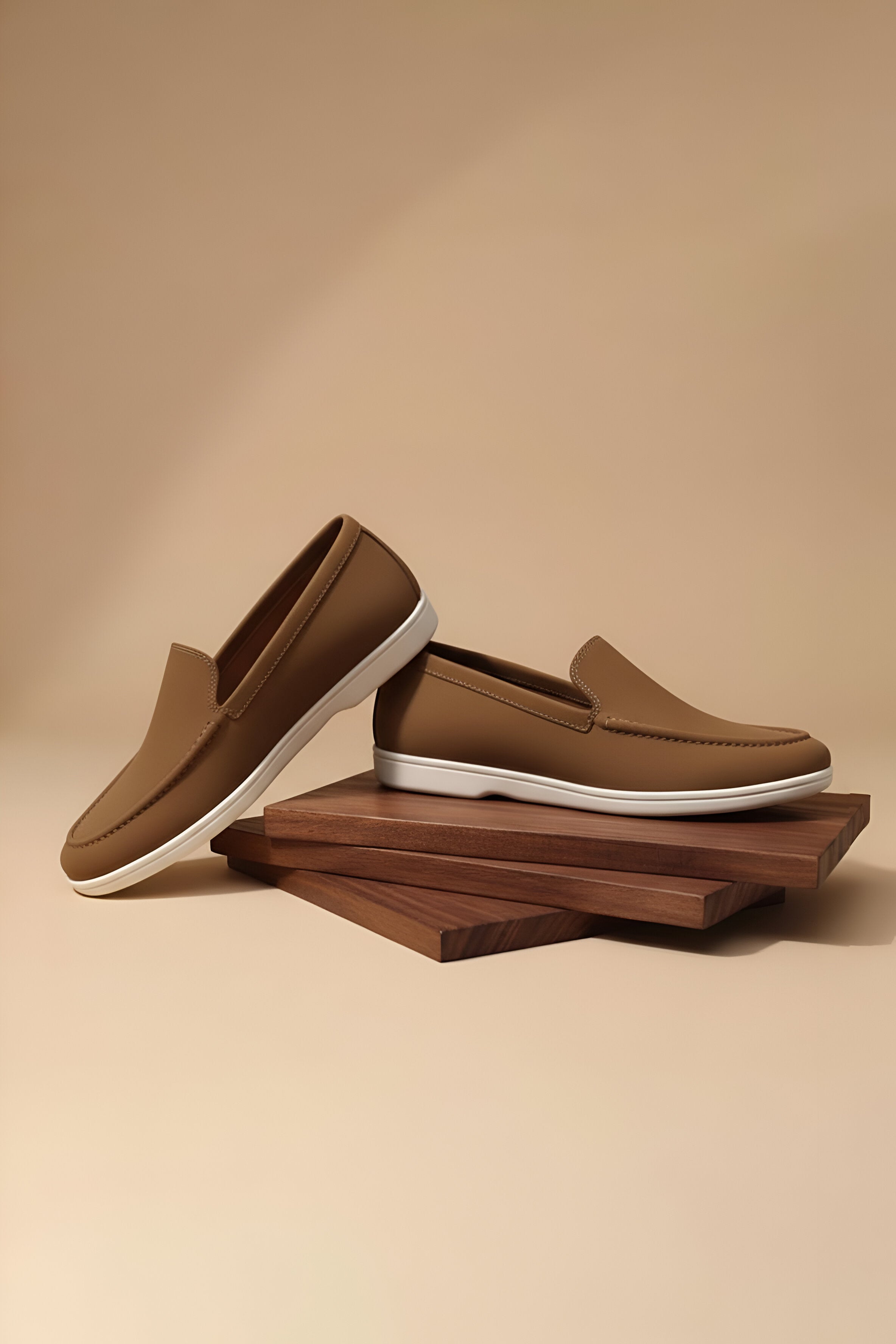 Light Brown Loafers Shoes Humayun Alamgir