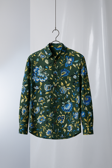 Midnight Garden East Floral Print Shirt Humayunalamgir