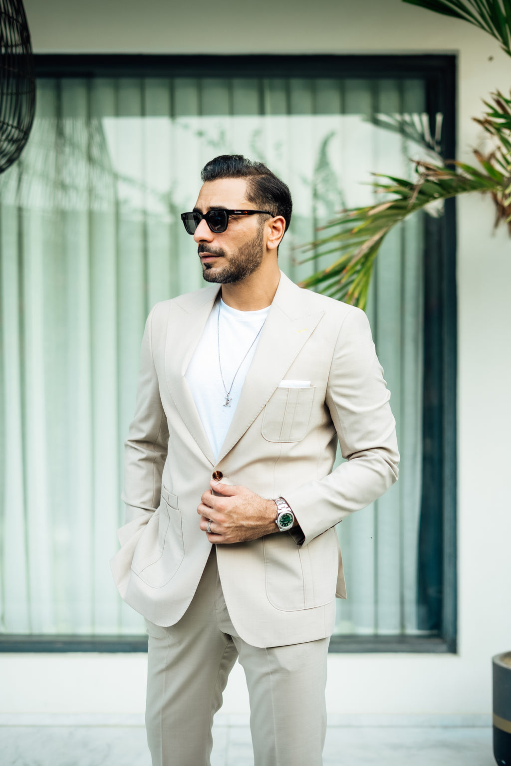 BEIGE ITALIAN SUIT Humayunalamgir