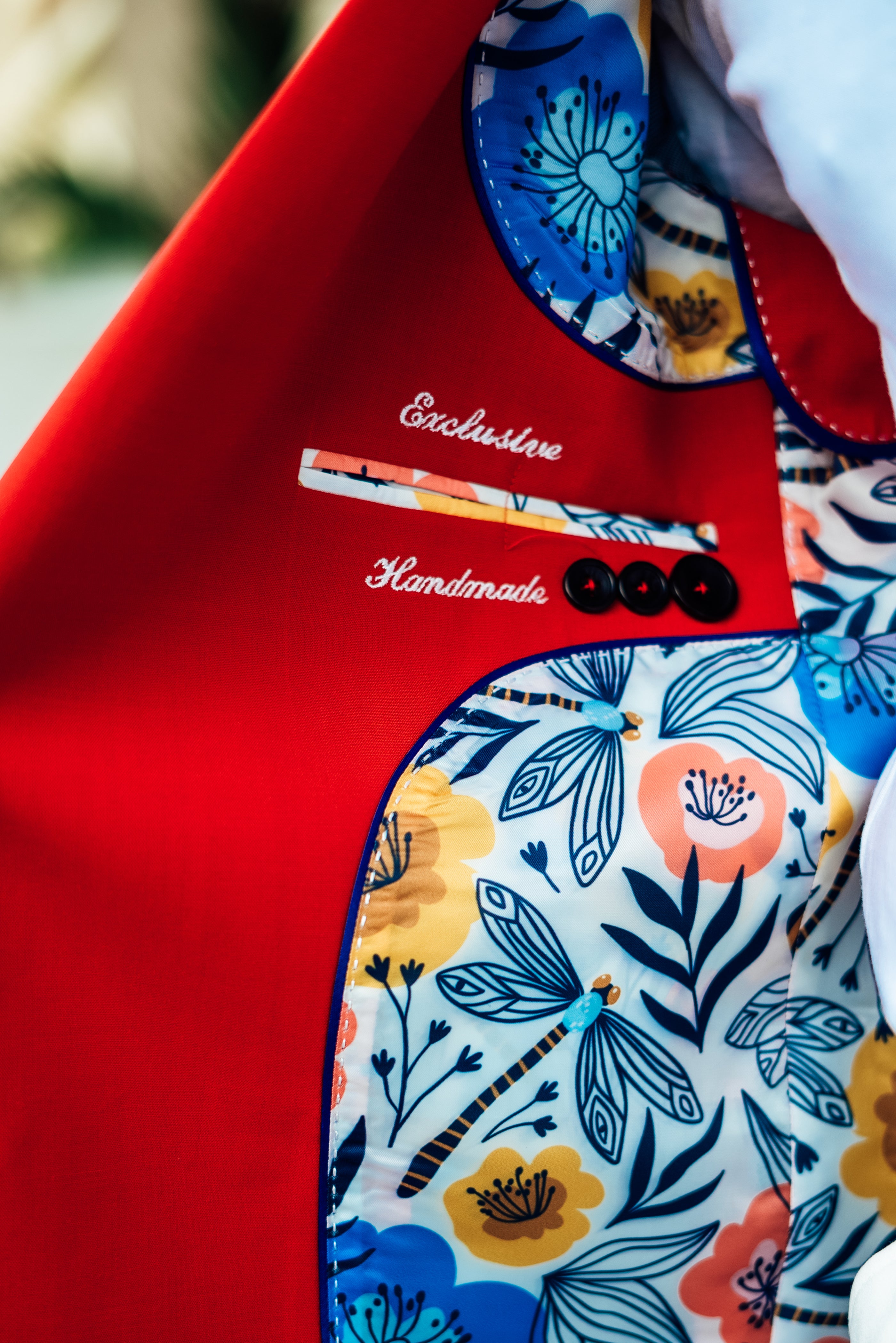 Red Linen Blazer Humayunalamgir