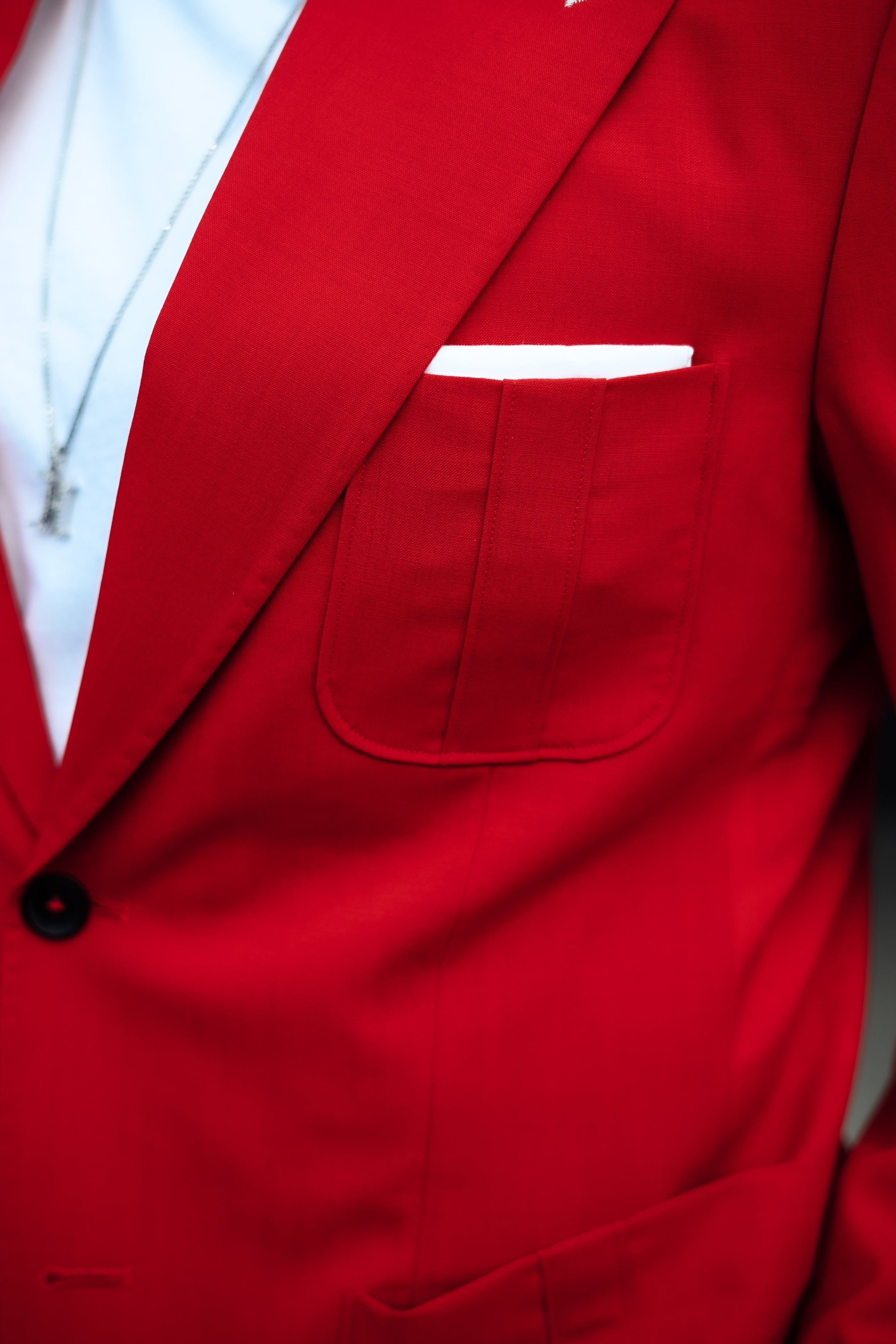 Red Linen Blazer Humayunalamgir